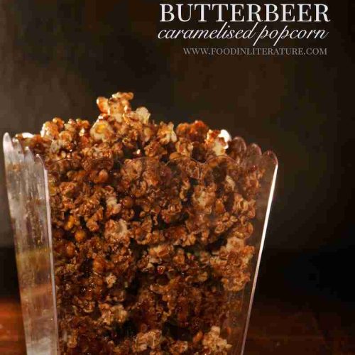 Harry Potter Butterbeer Caramelised Popcorn recipe www.FoodinLiterature.com